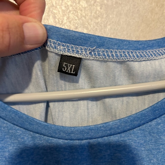 Women’s Plus Size Graphic Tee Shirt, Blue In Color, And Size 5XL - Picture 2 of 3